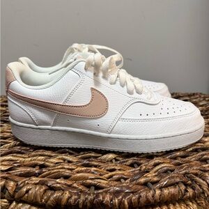 Women’s Nike White and Blush Sneaker